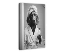 Irish Water Spaniel Bathroom Art Canvas Poster Bedroom Decor Landscape Office Room Decor Gift 20x30inch(50x75cm)