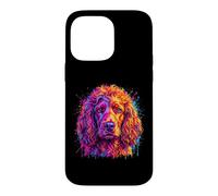 Irish Water Spaniel Colorful Dog Portrait Case for iPhone 14 Pro Max