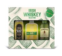 Irish Whiskey Trio - 3 x 5cl Jameson Triple Distilled (40% ABV), Bushmills Black Bush & Busker Triple Cask Smooth
