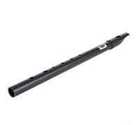 Irish Whistle Flute in C/D Key - 6 Hole For TiN Penny Whistle for Folk Music, Metal and ABS Construction with Precise Tuning, Compatible(Black D Key)