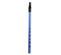 Irish Whistle Flute Metal Tin Penny Whistle 6 Hole Instrument with Clear Melodious Tone for Beginner and Pro Musicians (Blue C Key)