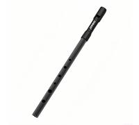 Irish Whistle Tin Penny Flute Instrument 6 Hole in C D Key for Smooth Breath Control and Tonal Balance (Black D)
