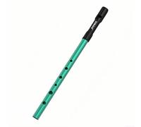 Irish Whistle Tin Penny Flute Instrument 6 Hole in C D Key for Smooth Breath Control and Tonal Balance (Green D)
