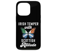 Irish With Scottish Attitude Scotland Flag Butterfly Ireland Case for iPhone 13 Pro
