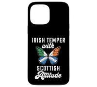 Irish With Scottish Attitude Scotland Flag Butterfly Ireland Case for iPhone 13 Pro Max