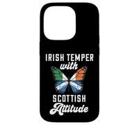 Irish With Scottish Attitude Scotland Flag Butterfly Ireland Case for iPhone 14 Pro