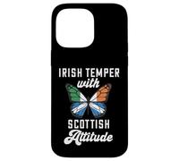 Irish With Scottish Attitude Scotland Flag Butterfly Ireland Case for iPhone 14 Pro Max