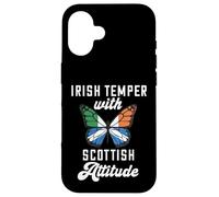 Irish With Scottish Attitude Scotland Flag Butterfly Ireland Case for iPhone 16