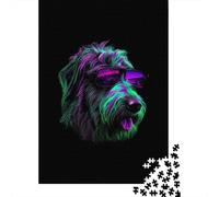 Irish Wolfhound 1000-Piece Puzzle for Adults, 52x38cm/1000pcs; for Quiet Downtime Without A Screen; White Card Pieces for A Neat Table