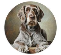 Irish Wolfhound 1000-Piece Round Puzzle Featuring Pet Dog, A Challenging Mind-Bender for Cosy Evenings, Ideal for Adults And Teens 1000pcs (67.5x67.5cm)