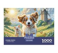 Irish Wolfhound 1000 Pieces Jigsaw Puzzles Engaging Home Decoration Jigsaw Puzzles Beautiful Decoration for Adults & Families 52x38cm/1000pcs