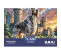 Irish Wolfhound 1000 Pieces Jigsaw Puzzles Engaging Home Decoration Jigsaw Puzzles Beautiful Decoration for Adults & Families 52x38cm/1000pcs