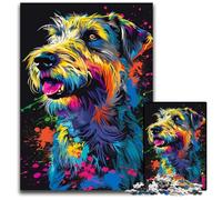 Irish Wolfhound Dog Art Puzzle 1000 Pieces Jigsaw Impossible Jigsaw Puzzles for Adults Perfect for Birthday, Christmas 50x75CM/19.68x29.52inch