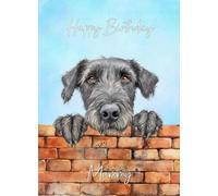 Irish Wolfhound Dog Birthday Card for Mammy