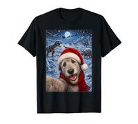 Irish Wolfhound Dog Christmas Moon Night Dinosaurs Xmas Value Graphic T-Shirt