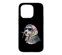 Irish Wolfhound Dog Granny Square Crochet Yarn Crocheting Case for iPhone 15 Pro
