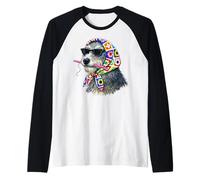 Irish Wolfhound Dog Granny Square Crochet Yarn Crocheting Raglan Baseball Tee