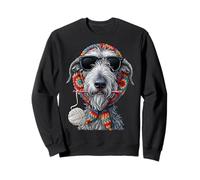 Irish Wolfhound Dog Granny Square Crochet Yarn Crocheting Sweatshirt