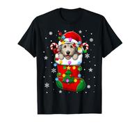 Irish Wolfhound Dog in Christmas Socks Cute Festive Xmas Value Graphic T-Shirt