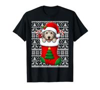 Irish Wolfhound Dog in Christmas Socks Cute Ugly Xmas Value Graphic T-Shirt