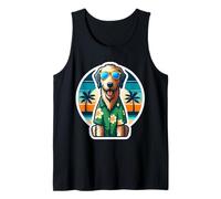 Irish Wolfhound Dog Owner Summer Vibes Vacation Tropical Sun Tank Top