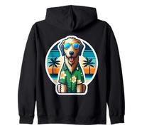 Irish Wolfhound Dog Owner Summer Vibes Vacation Tropical Sun Zip Hoodie