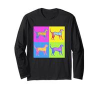 Irish Wolfhound Dog Pop Art Victorian Style Long Sleeve T-Shirt
