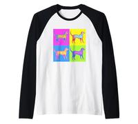 Irish Wolfhound Dog Pop Art Victorian Style Raglan Baseball Tee
