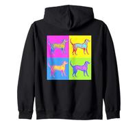 Irish Wolfhound Dog Pop Art Victorian Style Zip Hoodie