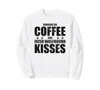 Irish Wolfhound Dog Saying Coffee Love Dog Owner Sweatshirt