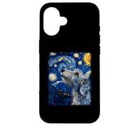 Irish Wolfhound Dog Starry Night Painting Case for iPhone 16