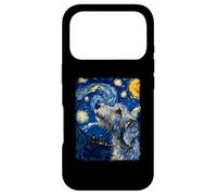 Irish Wolfhound Dog Starry Night Painting Case for iPhone 17 Pro