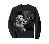 Irish Wolfhound Dogs Smoking Cigarette Grunge Sweatshirt