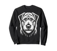 Irish Wolfhound Face Line Art Dog Sweatshirt