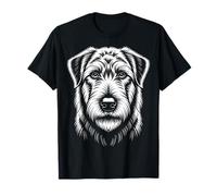 Irish Wolfhound Face Line Art Dog T-Shirt