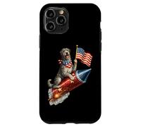 Irish Wolfhound Fourth of July 4th American Flag Fireworks Case for iPhone 11 Pro