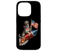 Irish Wolfhound Fourth of July 4th American Flag Fireworks Case for iPhone 14 Pro