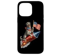 Irish Wolfhound Fourth of July 4th American Flag Fireworks Case for iPhone 14 Pro Max