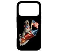 Irish Wolfhound Fourth of July 4th American Flag Fireworks Case for iPhone 17 Pro