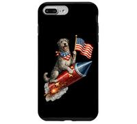 Irish Wolfhound Fourth of July 4th American Flag Fireworks Case for iPhone 7 Plus/8 Plus