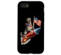 Irish Wolfhound Fourth of July 4th American Flag Fireworks Case for iPhone SE (2020) / 7/8