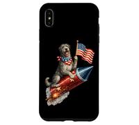 Irish Wolfhound Fourth of July 4th American Flag Fireworks Case for iPhone XS Max