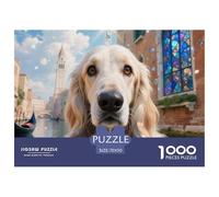 Irish Wolfhound Jigsaw Puzzles for Adults 1000 Beautiful Decoration Puzzle Pet Dog Colourful,Fun,Challenging And Brainteasing Adults Jigsaw Puzzle Gifts for Men70x50cm/1000pcs