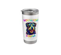 Irish Wolfhound Lover Mama Pop Art Cool Wolfhound Dog Mom Stainless Steel Insulated Tumbler