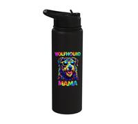 Irish Wolfhound Lover Mama Pop Art Cool Wolfhound Dog Mom Stainless Steel Insulated Water Bottle
