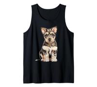 Irish Wolfhound Puppy Sketch Drawing Art Dog Lover Tank Top