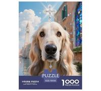 Irish Wolfhound Puzzles 1000 Pieces for Adults Beautiful Decoration Puzzle Pet Dog Challenging Puzzles Fun Present & Activity for Home70x50cm/1000pcs
