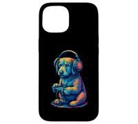 Irish Wolfhound Retro Gamer Vintage Gaming Dog Lover Case for iPhone 15