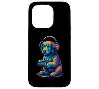 Irish Wolfhound Retro Gamer Vintage Gaming Dog Lover Case for iPhone 15 Pro