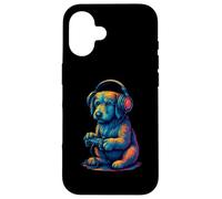 Irish Wolfhound Retro Gamer Vintage Gaming Dog Lover Case for iPhone 16